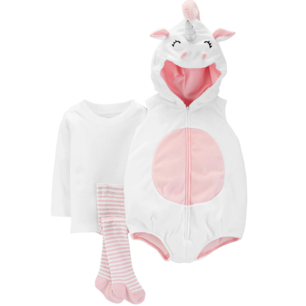 Carter’s 3 6 9 12 18 24 Months Halloween Costume Baby Girl Unicorn White NWT